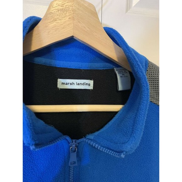 Marsh Landing Women's Fleece Sz M Full-Zip Vest Blue/Gray - Picture 2 of 7